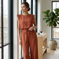 Women's Sleeveless Top and Wide-Leg Pants Set