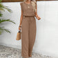 Women's Sleeveless Top and Wide-Leg Pants Set