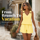 Women Summer Striped Sleeveless Vest Set