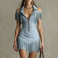 👗Women's Vintage Faux Suede Fringe Dress💕
