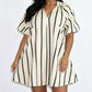Women's Casual V-Neck Puff Sleeve Dress