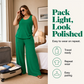 Women‘s Plus Size Textured Tank and Relaxed Fit Pants Set