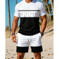 Men's Color-Block Tee and Shorts Set