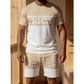 Men's Color-Block Tee and Shorts Set