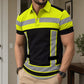 📢50% OFF! 👕Men's High Visibility Reflective Short Sleeve Shirt – Neon Blocks & Athletic Fit Cut ⏰