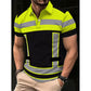 📢50% OFF! 👕Men's High Visibility Reflective Short Sleeve Shirt – Neon Blocks & Athletic Fit Cut ⏰