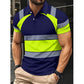 📢50% OFF! 👕Men's High Visibility Reflective Short Sleeve Shirt – Neon Blocks & Athletic Fit Cut ⏰