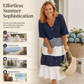 Women's Summer V-Neck Button-Up Maxi Dress