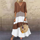Women's Summer V-Neck Button-Up Maxi Dress