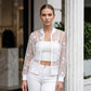 🤍50% OFF!⏰Women's Summer Floral Sheer Mesh Jacket💮