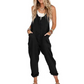 Women's Casual Sleeveless Jumpsuit with Pockets