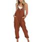 Women's Casual Sleeveless Jumpsuit with Pockets