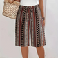 Women’s Retro Printed Wide Leg Shorts