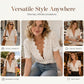 Women's Casual V-Neck Short Sleeve Lace Top