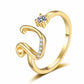 💍 2026 Sale — Over 34,000 Sold!✨Adjustable Sparkle Initial Ring for Women💍