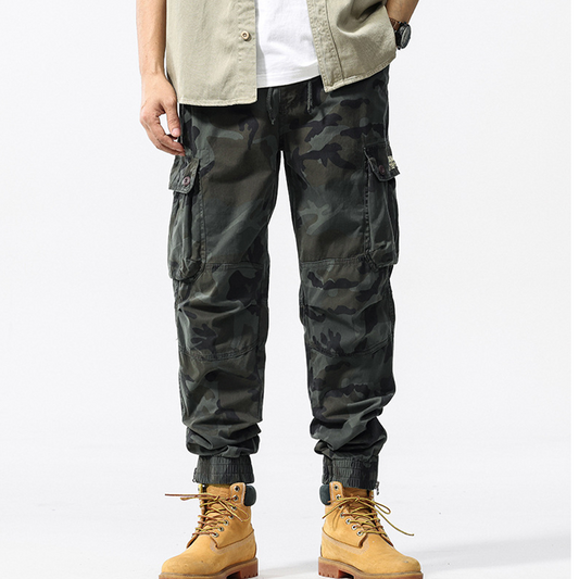 Men's Camouflage Cuffed Casual Cargo Pants