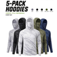 Men's 5-Pack UV Protection Hooded Sun Shirts