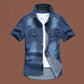 🔥50% OFF on selected products🎉Men's Casual Denim Short Sleeve Shirt