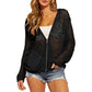 💟2026 Women's Open-Knit Zip-Up Cardigan | Lightweight Hollow-Out Long Sleeve Sweater for Spring & Summer