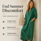 Women Loose Cotton Linen Shirt Maxi Dress