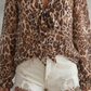🎉50% OFF!🌸Leopard V-Neck Tie Top – Wild Feminine Flair