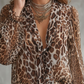 🎉50% OFF!🌸Leopard V-Neck Tie Top – Wild Feminine Flair