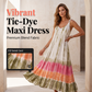 Women Summer Tie Dye Maxi Dress Sleeveless Beach Sundress