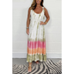 Women Summer Tie Dye Maxi Dress Sleeveless Beach Sundress