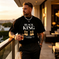🖤Men Plus Size Chess Slogan Print T-Shirt Casual Short Sleeve Tee