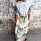 👗🌸Casual Loose Printed V-Neck Long Dress Women Casual Maxi Dress