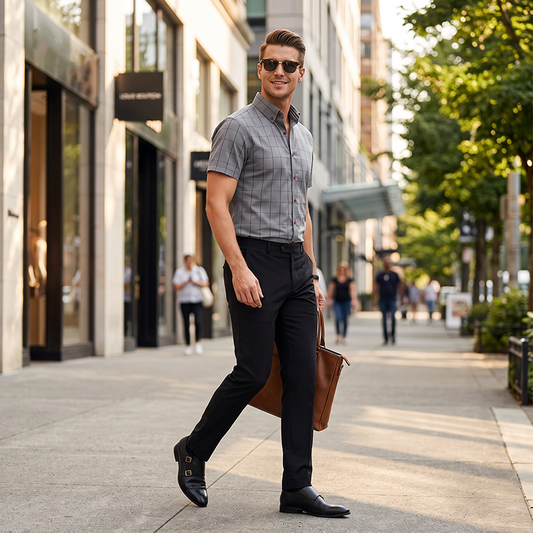 🎉 New Arrival👔 Pro-Favorite Men's Casual Short Sleeve Plaid Shirt 🔥