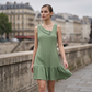 Women's Sleeveless Asymmetric Collar Dress