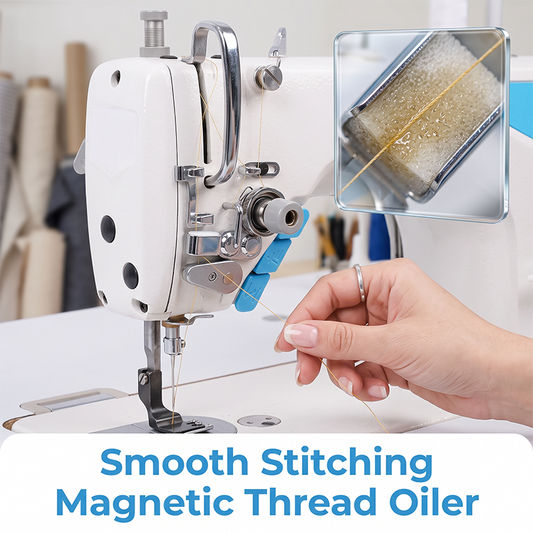 Magnetic Thread Oiler & Tension Guide Hook for Sewing Machines