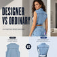 🎉50% OFF! 🧥Women Sleeveless High Slit Denim Vest Dress – Patchwork Longline Jean Waistcoat ✨