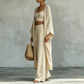Women's Loose 3-Piece Cardigan Pants Set