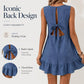 👗Women's Casual Sleeveless Ruffle Hem Mini Dress💙