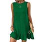 👗Women's Casual Sleeveless Ruffle Hem Mini Dress💙