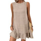 👗Women's Casual Sleeveless Ruffle Hem Mini Dress💙