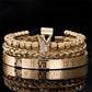 Men's Stainless Steel Crown Bracelet 3-Piece Set
