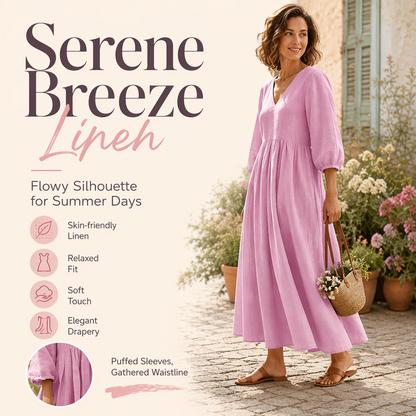 💕New Arrival👗Women's V-Neck Pleated Maxi Dress