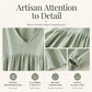 💕New Arrival👗Women's V-Neck Pleated Maxi Dress