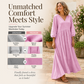 💕New Arrival👗Women's V-Neck Pleated Maxi Dress