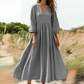 💕New Arrival👗Women's V-Neck Pleated Maxi Dress