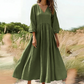 💕New Arrival👗Women's V-Neck Pleated Maxi Dress