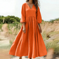 💕New Arrival👗Women's V-Neck Pleated Maxi Dress
