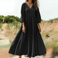 💕New Arrival👗Women's V-Neck Pleated Maxi Dress