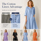 Women’s Oversized A-Line Midi Dress with Pockets