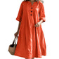 Women’s Oversized A-Line Midi Dress with Pockets