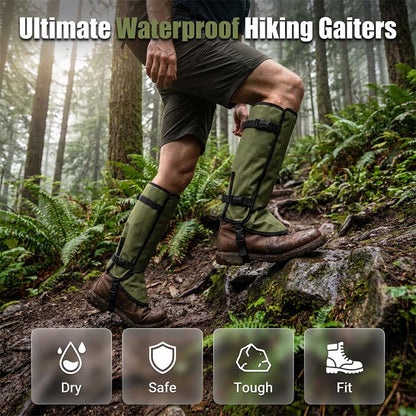 Waterproof Hiking Gaiters for Outdoor Adventures💦Snake, Insect & Rat Protection – Dirt-Resistant & Waterproof