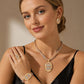 💎 Rhinestone Jewelry 4-Piece Set – Necklace, Earrings, Bracelet & Ring – Complete Your Look! ✨